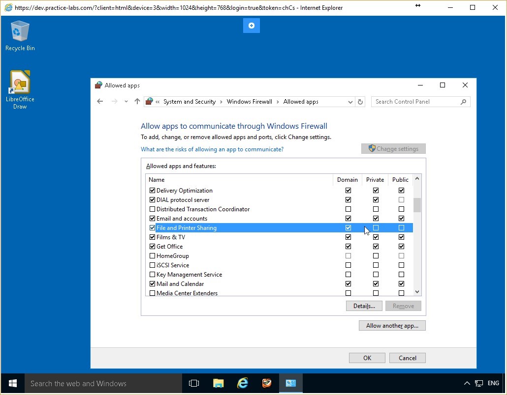 Figure 2.12 Screenshot of the PLABWIN10 desktop